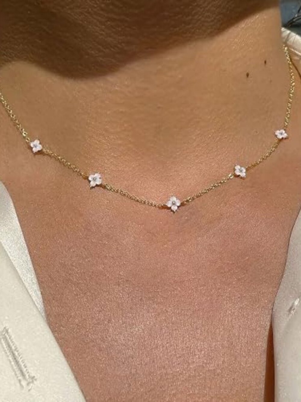 New - Dainty Silver Gold Necklaces for Women Trendy Non Tarnish 14K Gold Plated